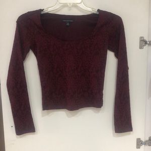 American eagle maroon crop top